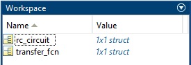 Figure 17: Data Storage in MATLAB Workspace Upon Completion of the Simulation