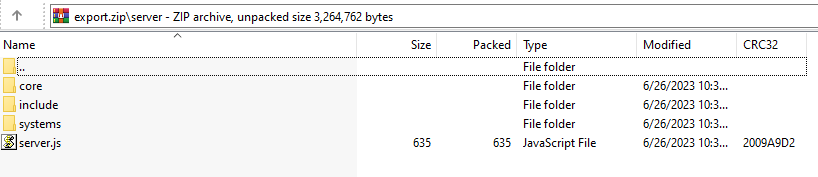 Figure 192: Aimagin Connect Web App Export Package: export.zip