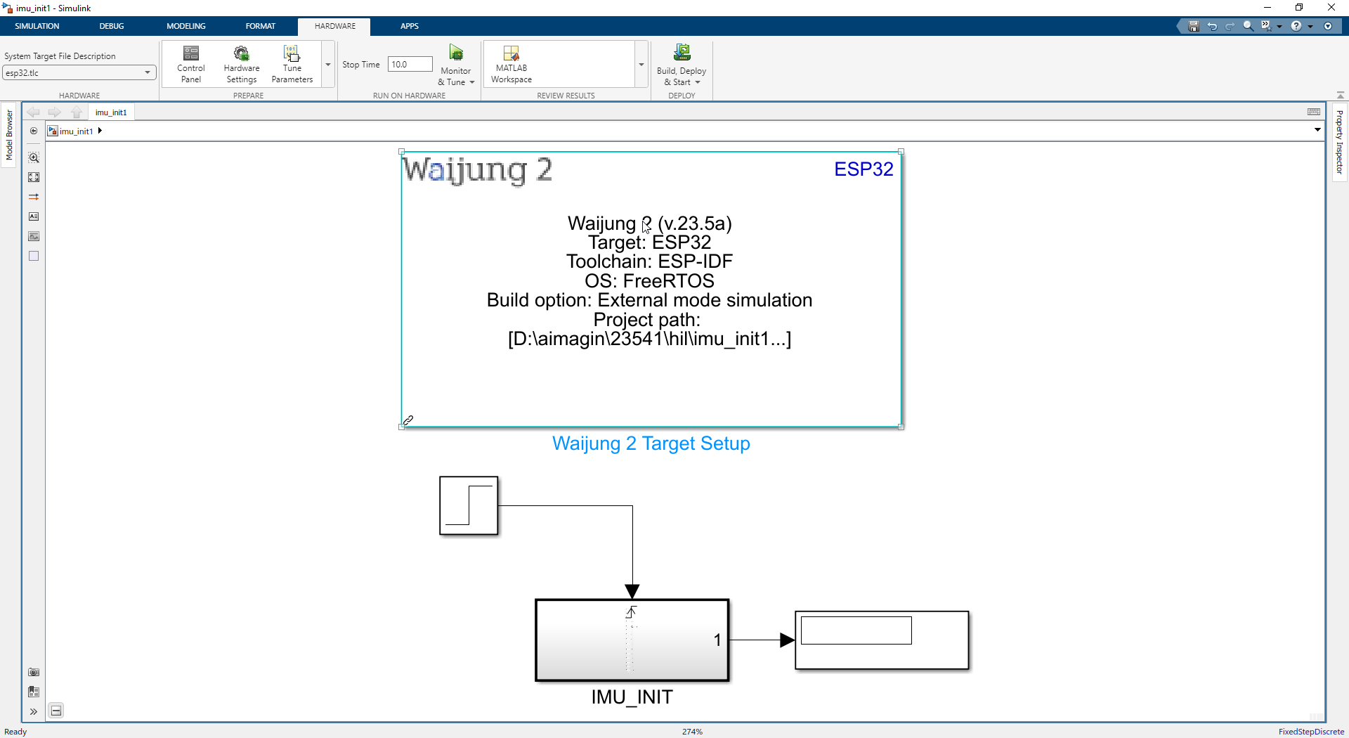 Figure 74:  Create a trigger Subsystem