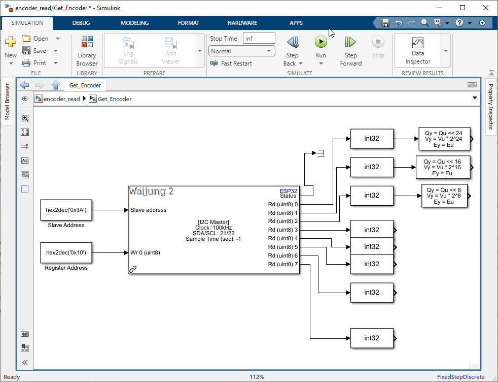 Figure 95:  Shift Bytes for Left Wheel Encoder Data