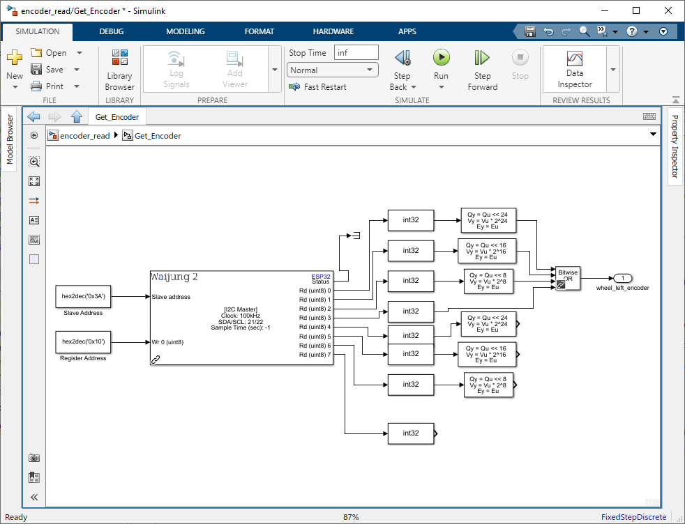 Figure 97:  Shift Bytes for Right Wheel Encoder Data