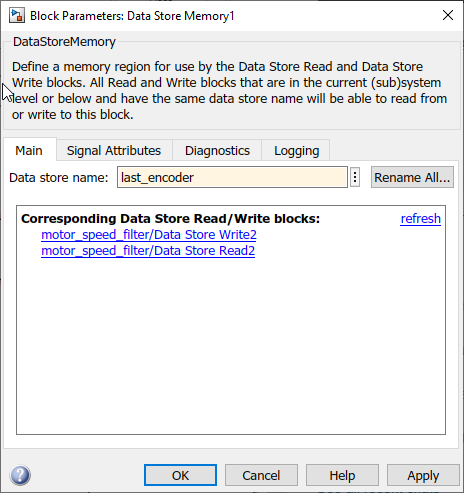 Figure 107:  Set laste_encoder as name