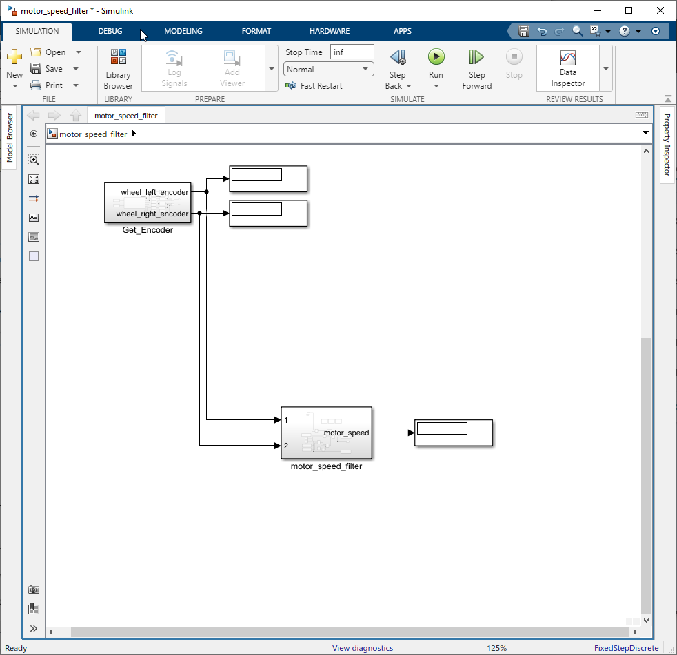 Figure 112:  Connect to a Display block