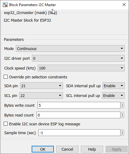 Figure 86:  Configure I2C Master block