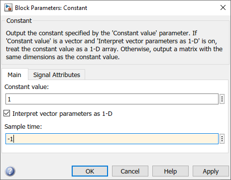 Figure 118:  Configure Constant blocks