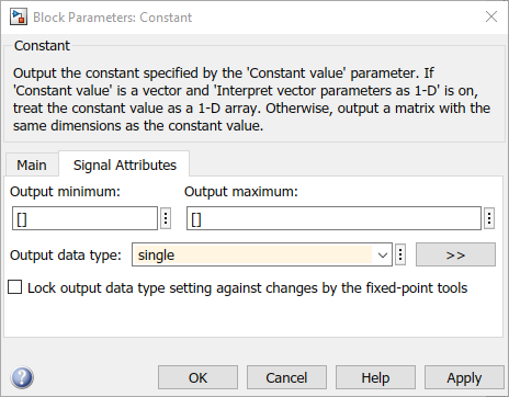 Figure 119:  Configure Constant blocks