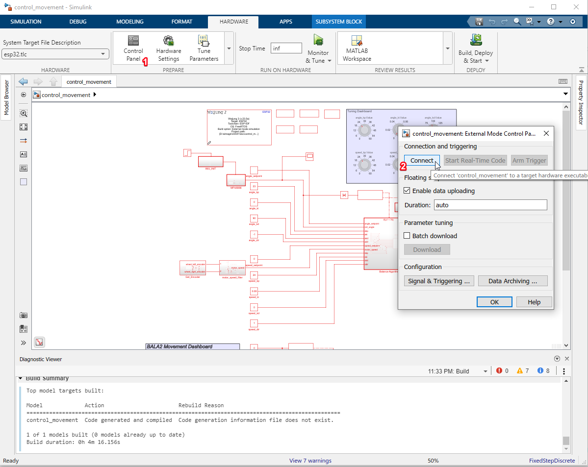 Figure 152: Run External mode simulation