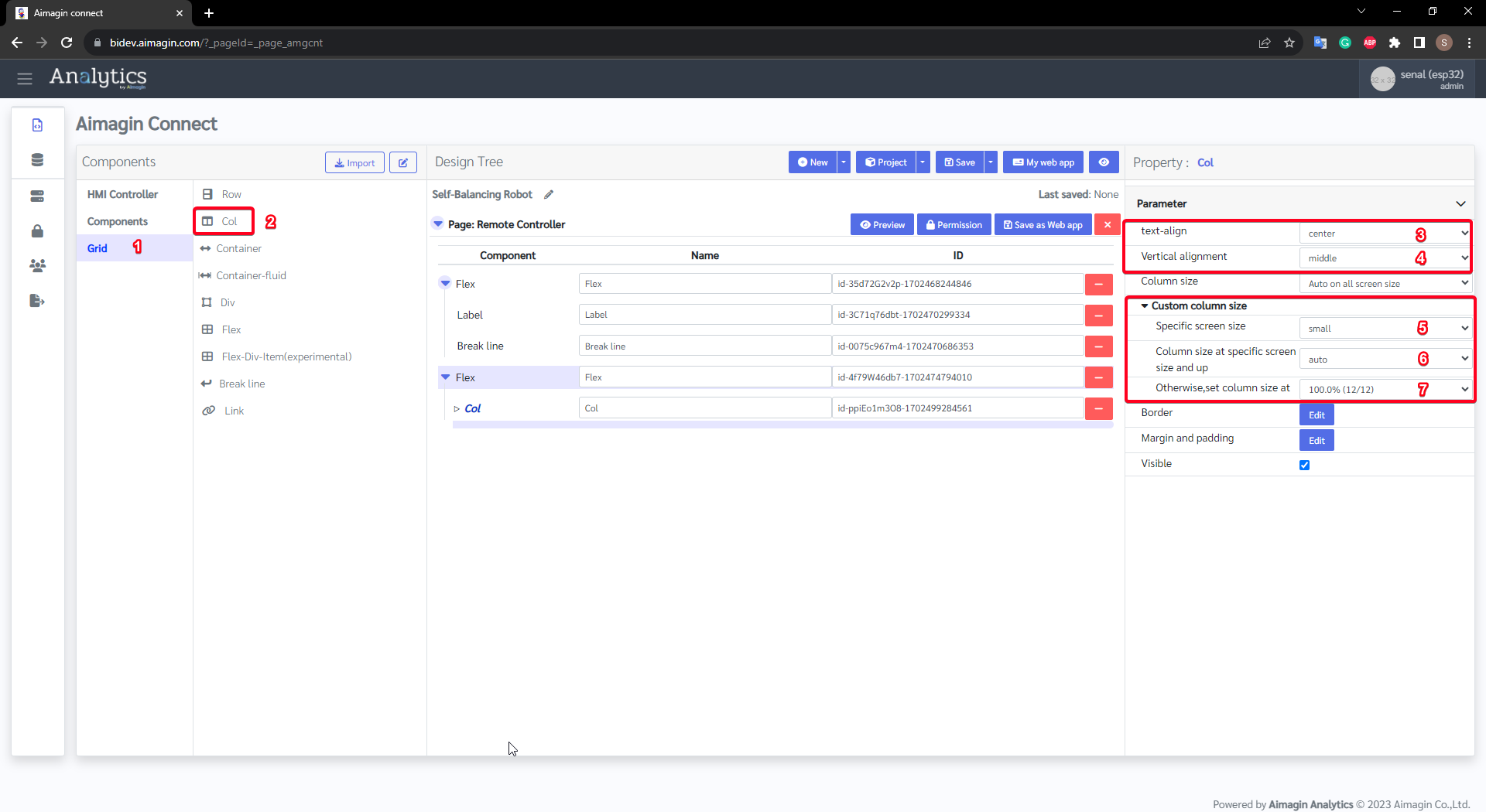 Figure 162: Add First Column and configure