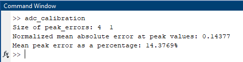 Figure 19: Results of the adc_calibration.m MATLAB Script