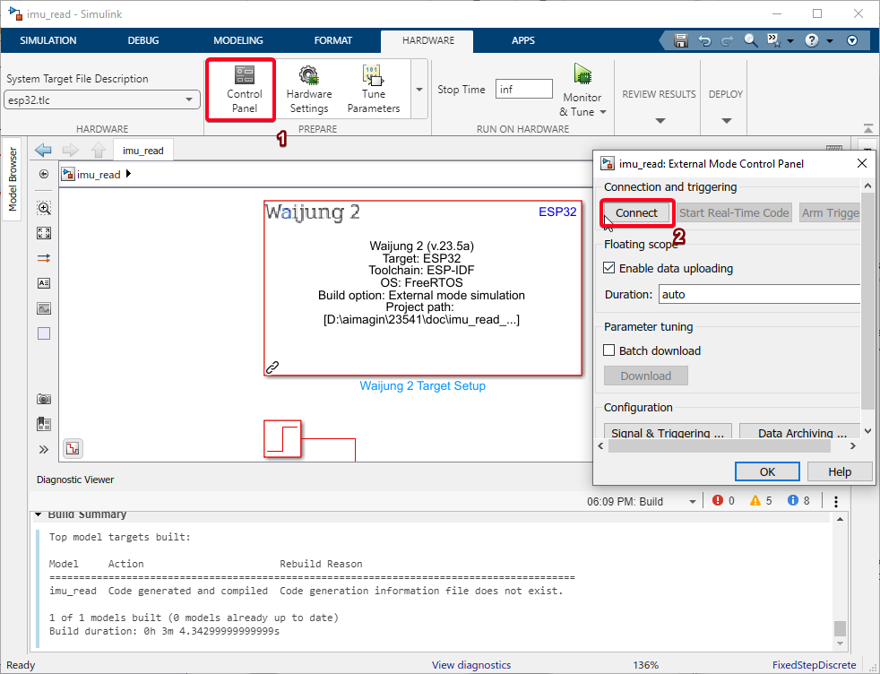 Figure 85:  Run External mode