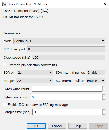 Figure 88:  Configure I2C Master block