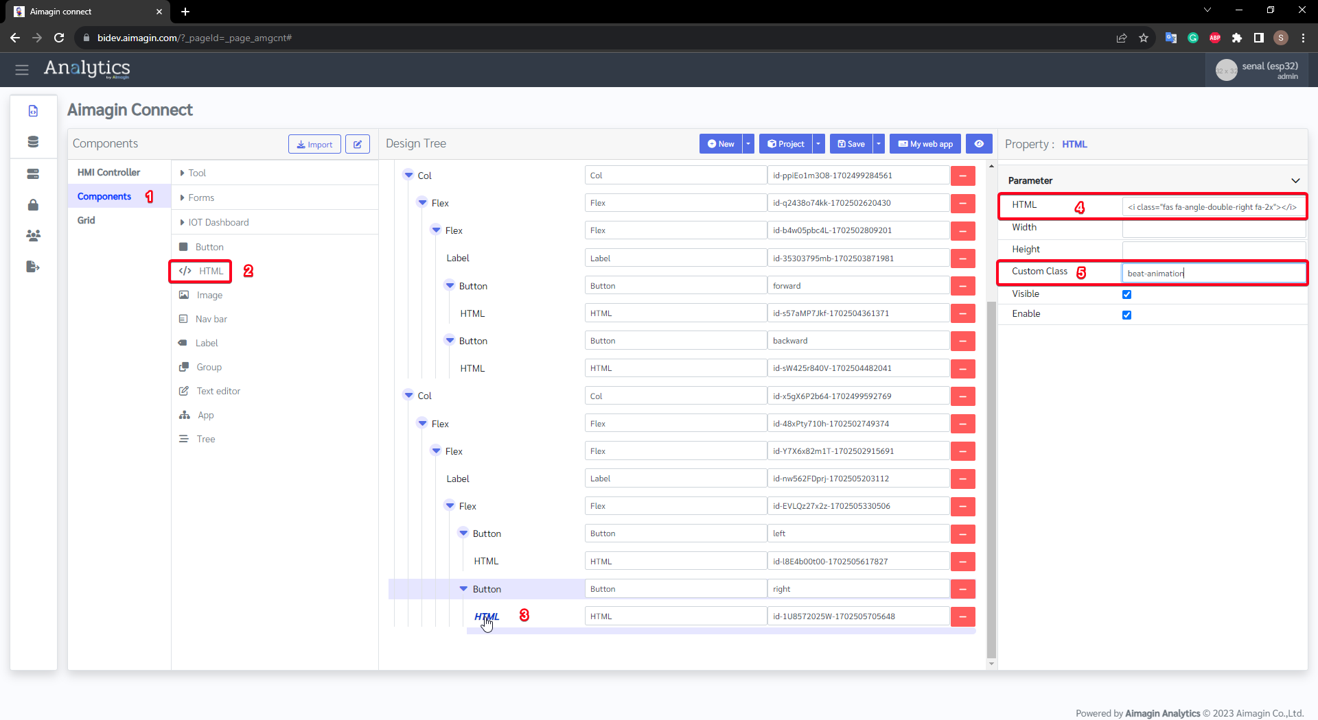 Figure 177: Add an icon to the right Button